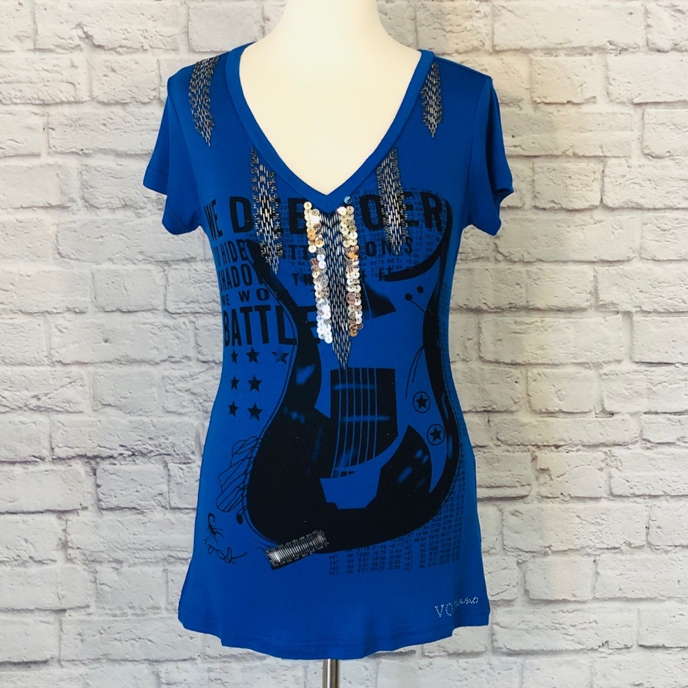 VO Jeans | Guitar Embellished Graphic Tee